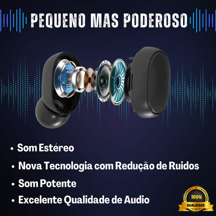 Fones de Ouvido Bluetooth 5.0