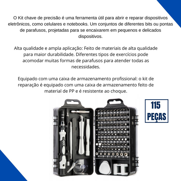 MasterFix Pro - Kit Chave de 115 Peças