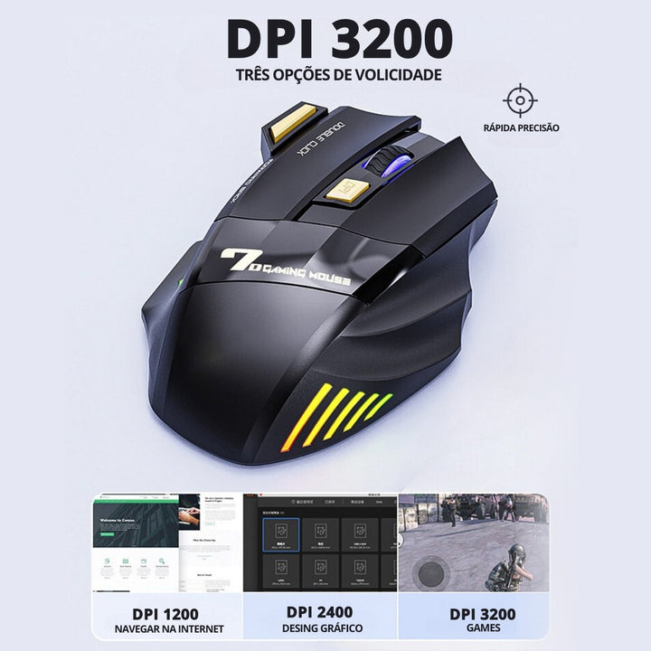 MouzPro - Mouse Gamer X7 3200DPI USB