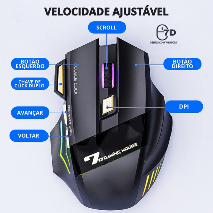 MouzPro - Mouse Gamer X7 3200DPI USB