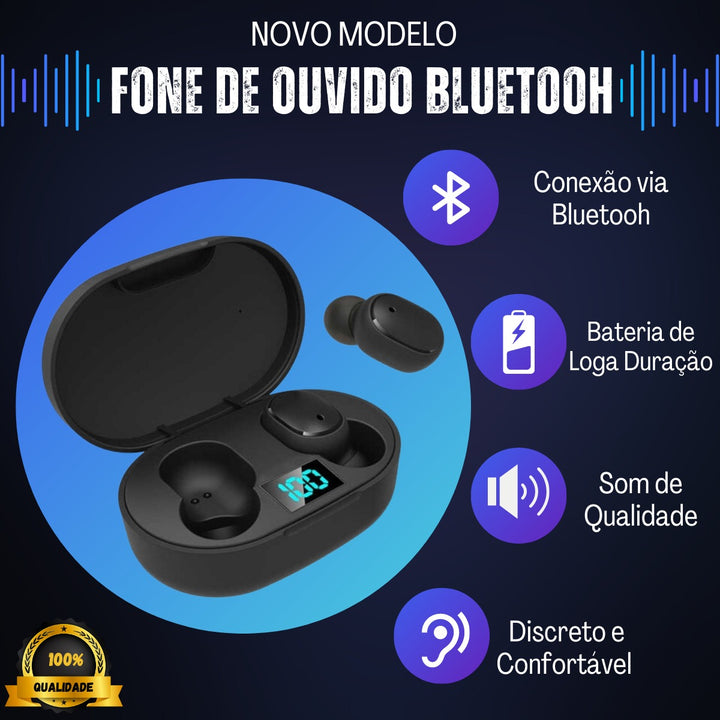 Fones de Ouvido Bluetooth 5.0